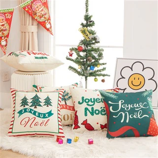 크리스마스 던지기와 방석 세트